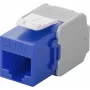 Wentronic Goobay CAT 6a KeyStone RJ45 Jack,Unshielded, 500MHz, Blue-White (90688)