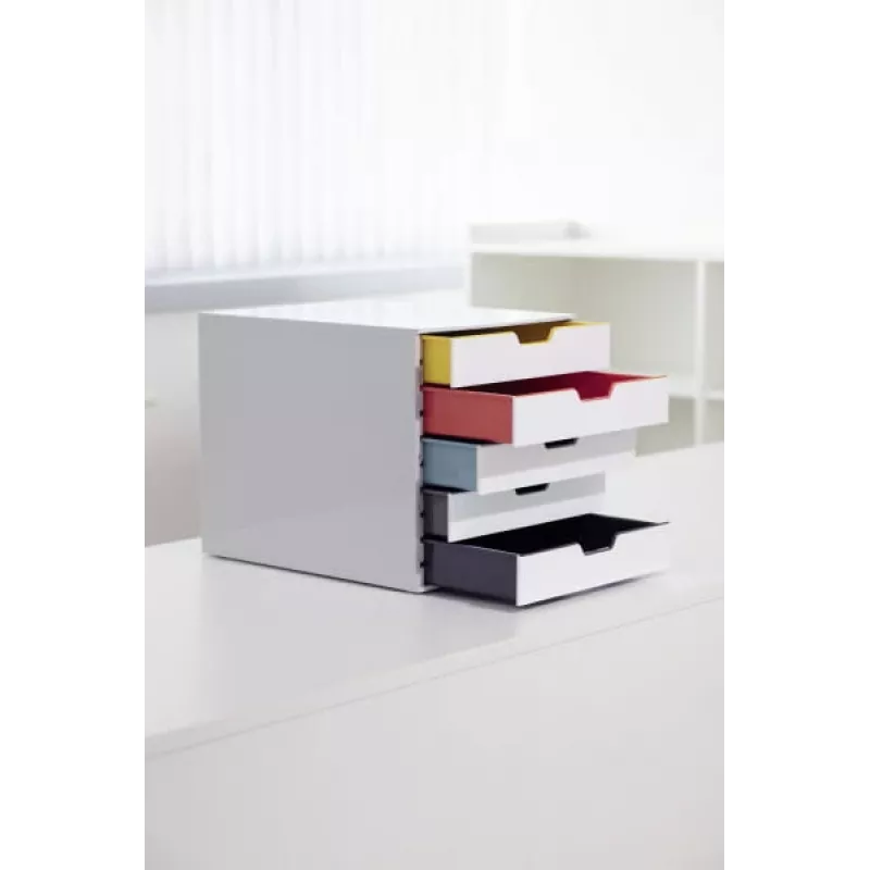 File storage box Durable VARICOLOR Mix 5 Plastic Multicolour White 762527