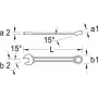 Combination wrench Gedore 6080090 Depth 58 mm Height 30 mm Weight 42 g