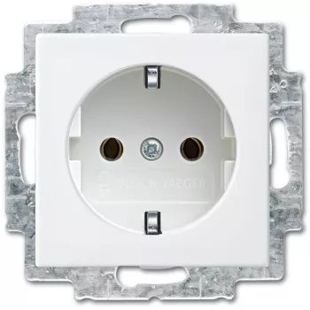 Socket-outlet Type F Busch-Jaeger 2P+E 16 A 250 V White