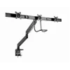 Desk monitor mount GEMBIRD MA-DA3-03, 3-arm, gas spring, VESA 75–100x100, supports 3 displays up to 27 inch, max 18 kg, black
