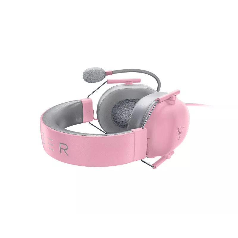 Headset Razer Blackshark V2 X wired binaural gaming headset, 3.5mm, virtual 7.1, 32Ω, foam ear pads, pink