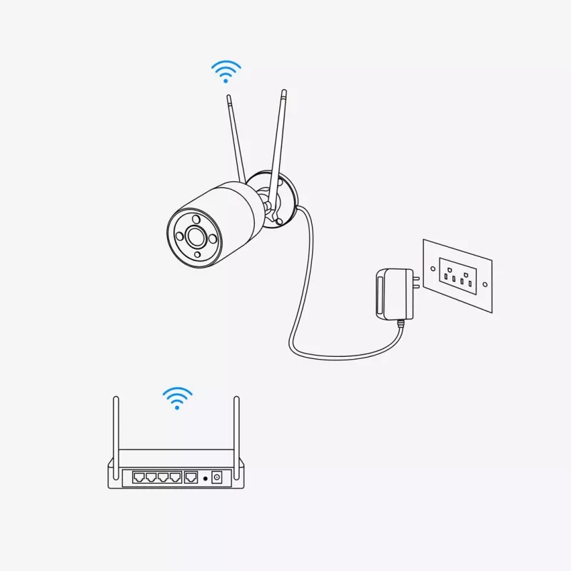 Reolink W320 - 5MP Outdoor Security Camera, 2.4/5 GHz Wi-Fi, Person/Vehicle/Animal Detection, 100ft Night Vision