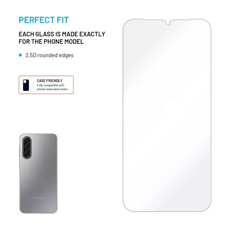 Screen protector FIXED for Samsung Galaxy A17 4G/5G — tempered glass, transparent