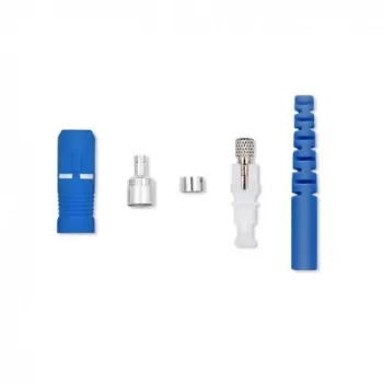 Fibre optic connector SC/PC Qoltec 54430 Single-mode Blue Silver White