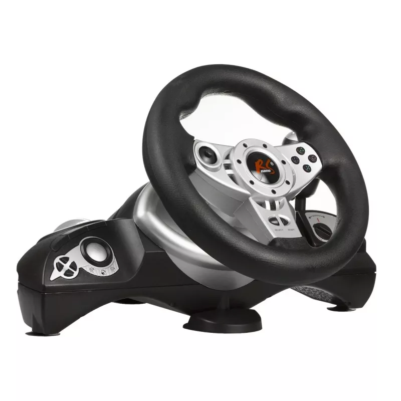 Steering wheel nano rs RS700 wired USB 270° rotation, 10 buttons, pedals, vibration, 1.8 m cable