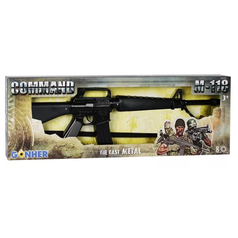 Pulio Commando rifle GONHER 118/6 Metal — toy dart rifle, 8 bullets