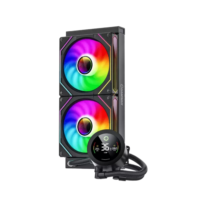 Gamemax | CPU Liquid cooler | ICEBURG 240 DIGITAL | Black