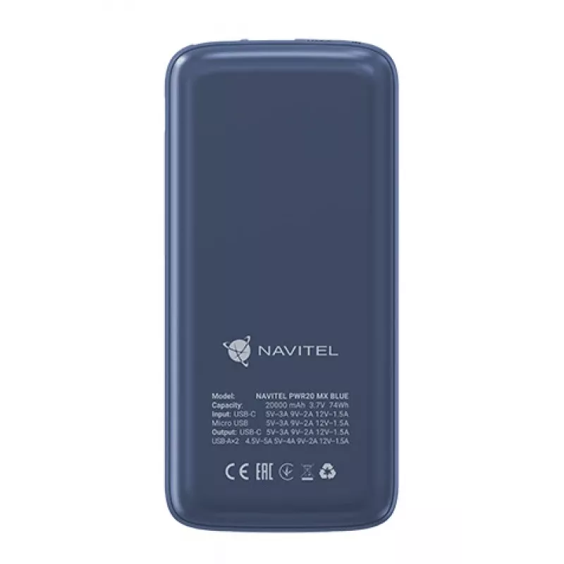 Portable Power Bank Navitel PWR20 MX BLUE 20000 mAh