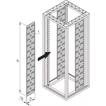 SCHROFF CABLE TRAY 2000H 150D (2X) - Rack-Accessory (23117021)