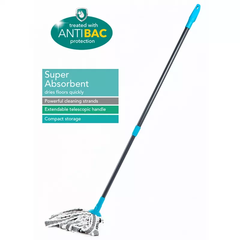 Telescopic mop Beldray LA049179UFFEU7 with Antibac refill, adjustable handle