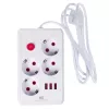 Power strip MACLEAN MCE392 W — 4 F sockets, 3×USB A, 110–240V, 2.1A max, 2500W, 1.5 m cable, white