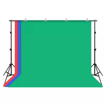 Puluz 2x3m photo backdrop set/stand + photo backdrops 3 pcs PKT5205