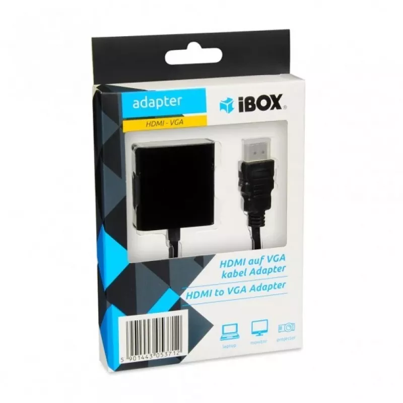 iBox IAHV01 HDMI to VGA adapter, black