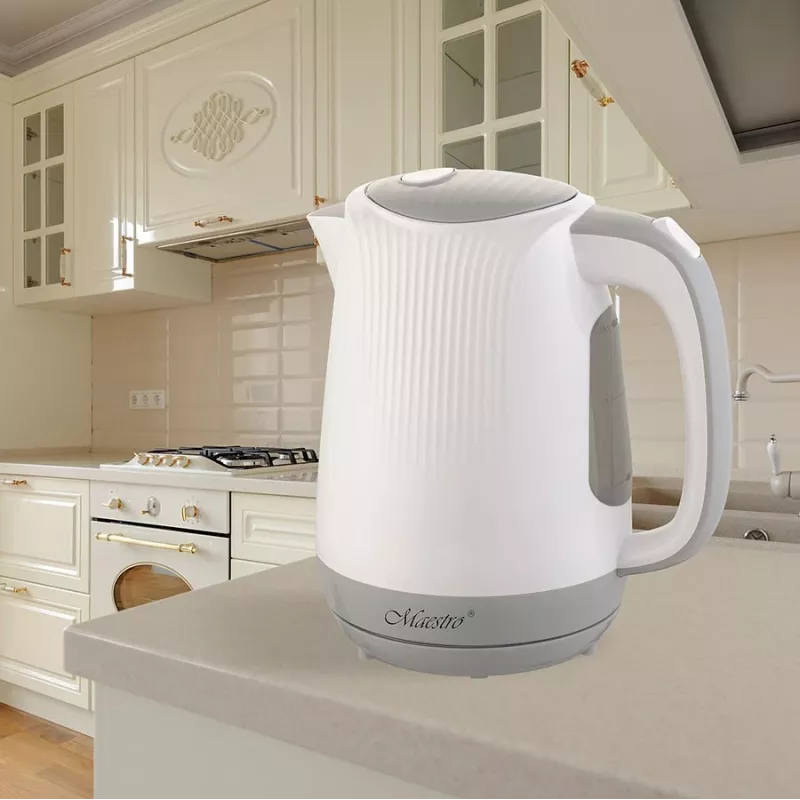 Feel-Maestro MR042 white electric kettle 1.7 L Grey, White 2200 W