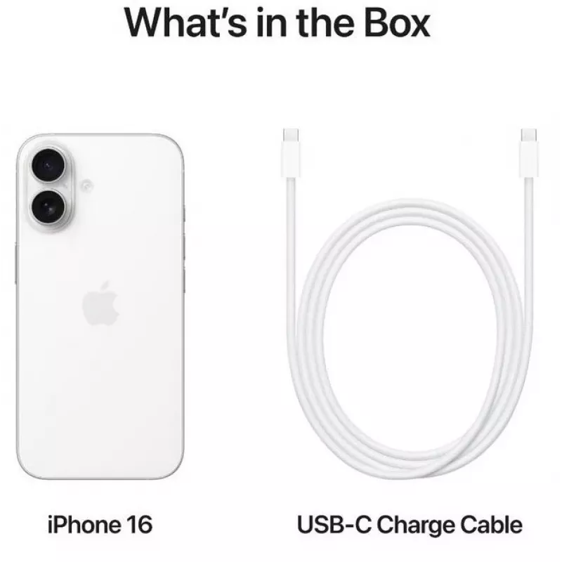 MOBILE PHONE IPHONE 16/128GB WHITE MYE93 APPLE