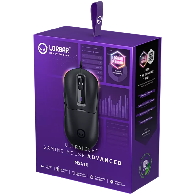 Gaming Mouse LORGAR MSA10 Ultralight Wired