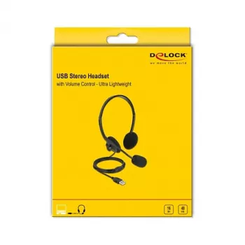 Headset DeLOCK USB Stereo Headset with Volume Control