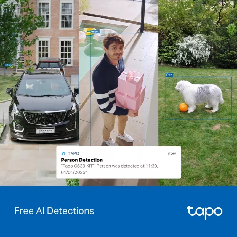 Security Camera TP-LINK Tapo C630 KIT Solar-Powered Pan/Tilt