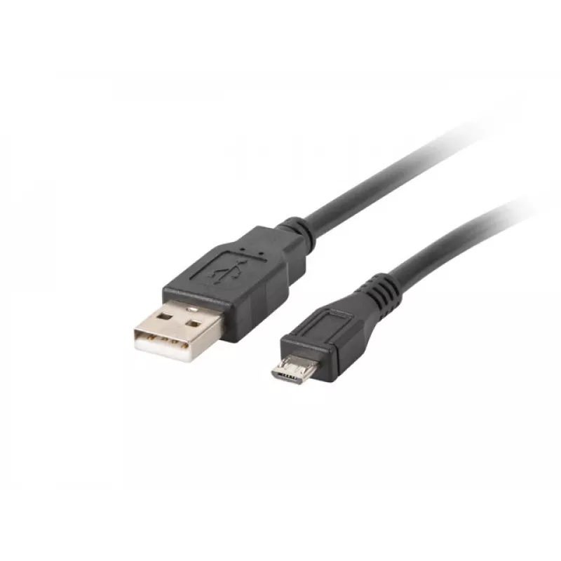 USB 2.0 cable LANBERG CA-USBM-10CC-0018-BK, Micro-USB B to USB A, 1.8 m, black