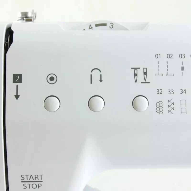Mechanical household sewing machine lucznik Malwina 2070 — 63 stitch patterns, 7 mm stitch width, 99 programs, automatic buttonhole, free arm