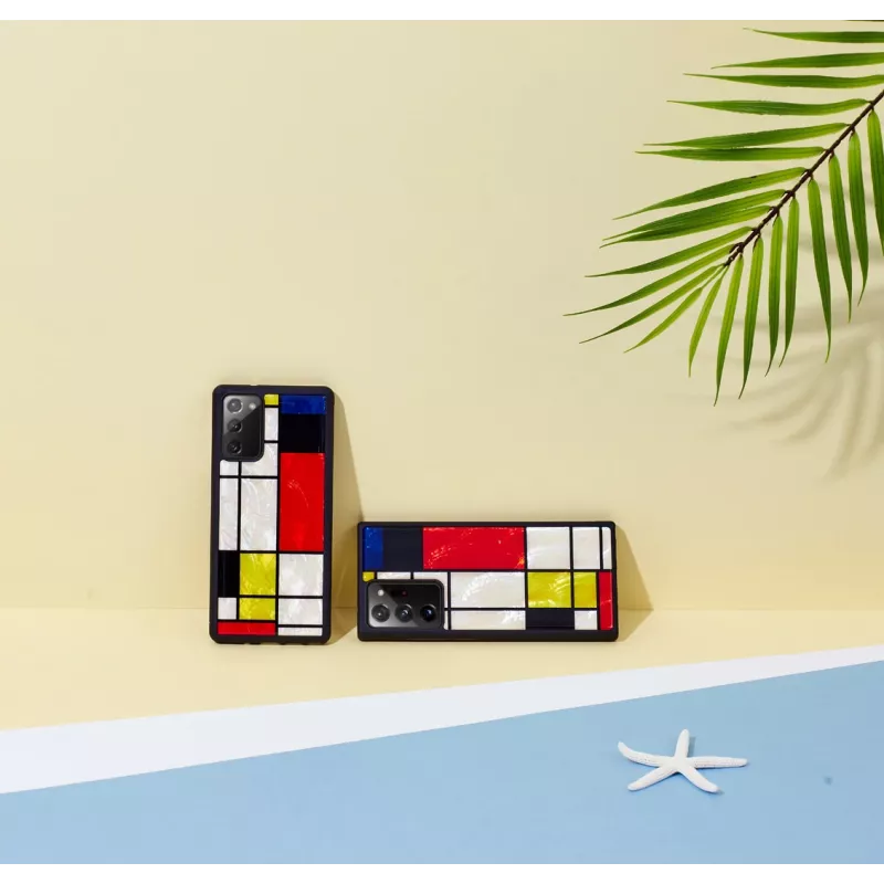 Protective case iKins for Samsung Galaxy Note 20 Ultra — Mondrian Black