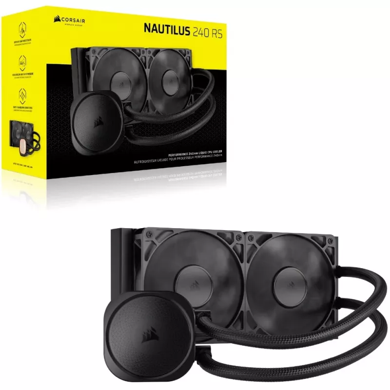 Corsair NAUTILUS 240 RS Motherboard All-in-one liquid cooler Black