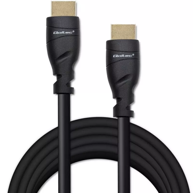 HDMI 2.1 cable QOLTEC 5 m — 48 Gbit/s, 8K@60Hz, 26AWG, gold-plated connectors