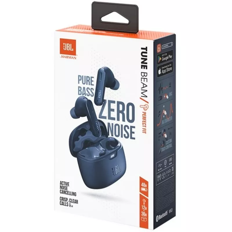 JBL Tune Beam Headset True Wireless Stereo (TWS) In-ear Calls/Music USB Type-C Bluetooth Blue