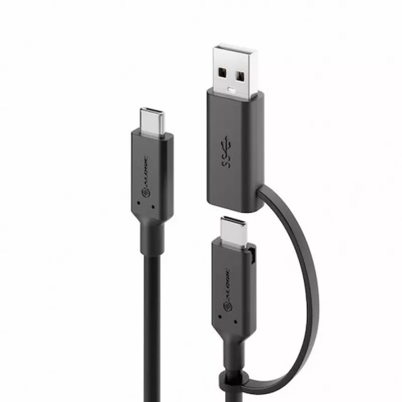 ALOGIC Elements Series USB-C to USB-C Cable with USB-A Adapter 1.2m 5A 10Gbps