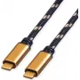 ROLINE GOLD USB4 Gen3x2 40Gbit/s Cable C-C ST/ST 100W 2m - Cable - Digital/Data (11.02.9039)