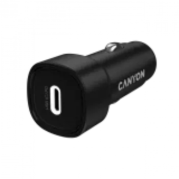 Car charger CANYON OnDrive 30 PD 30W USB-C Black — in-vehicle USB-C power adapter 30W PD