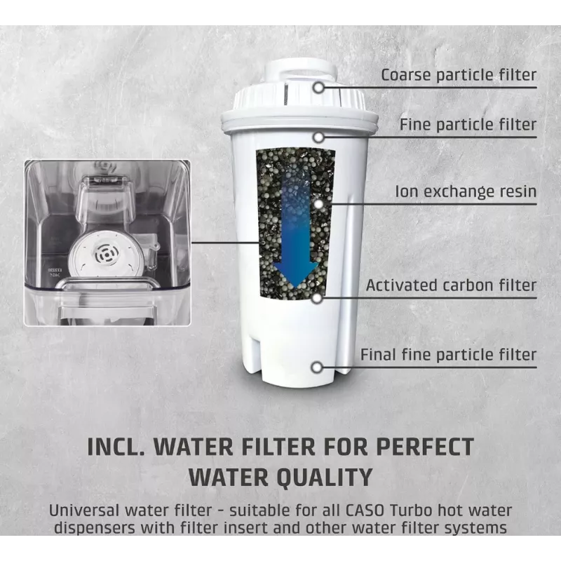 Caso Turbo Hot Water Dispenser | HW 616 | Water Dispenser | 2600 W | 2.5 L | Plastic/Stainless Steel | Black/Stainless Steel