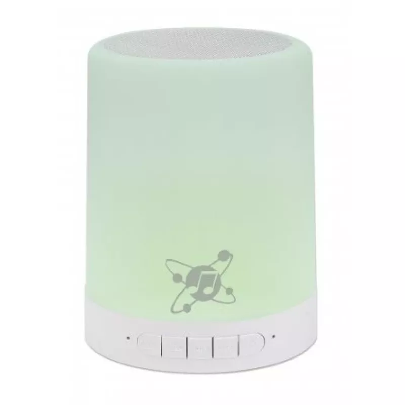 Manhattan Sound Science Bluetooth Speaker, 5 hour Playback time, Range 10m, microSD card reader (32GB), Aux 3.5mm connector, Output 3W, USB-A charging cable included, 1200mAH battery, Bluetooth v5, Built-in hanger, White, 3 Year Warranty