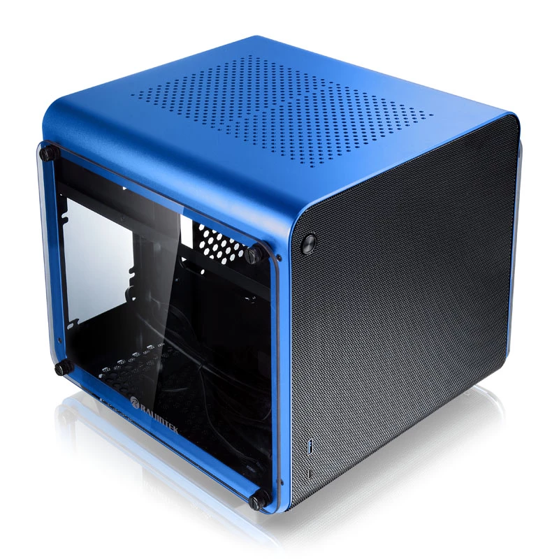 Mini-ITX PC Case RAIJINTEK METIS EVO TG — Tempered Glass, Blue