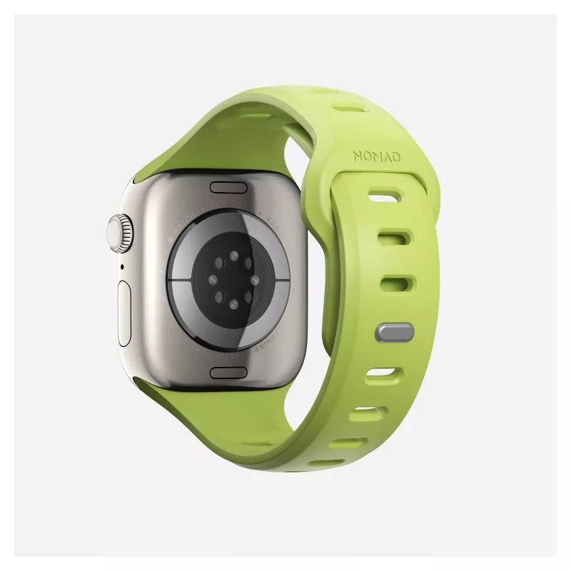 Band Nomad Tempo Band Light Green Rubber, 18 mm width, wrist 135–175 mm