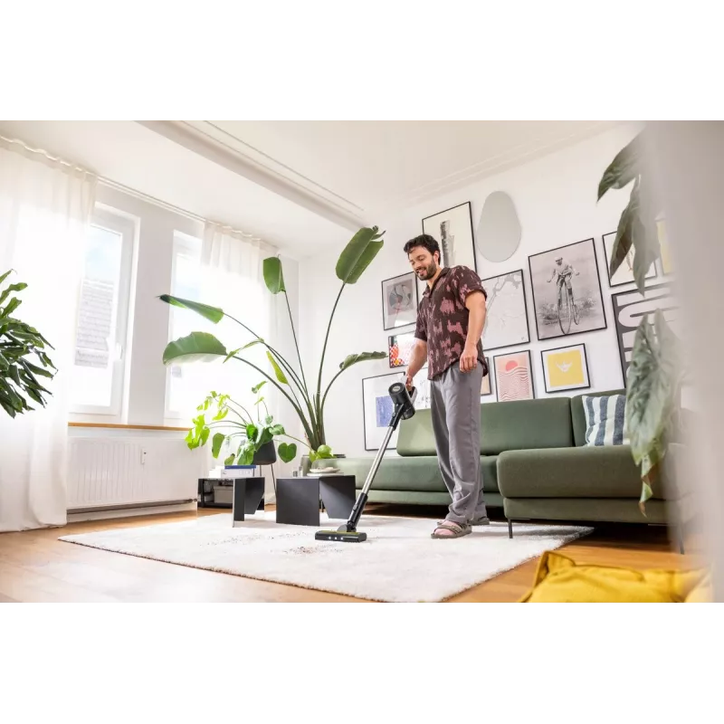 Stick vacuum Kärcher VCS 3 Nano — battery, HEPA filter, bagless 0.6 L, 2.5 Ah, black