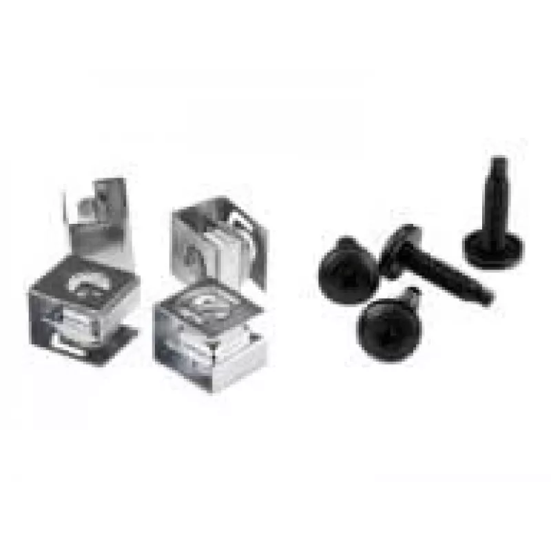 StarTech.com Server Rack Screws and Clip Nuts - 10-32 - Rack Mount Screws and Slide-On Cage Nuts - 50 Pack