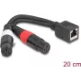 DeLOCK 88178 audio cable 0.2 m RJ-45 2 x XLR (3-pin) Black