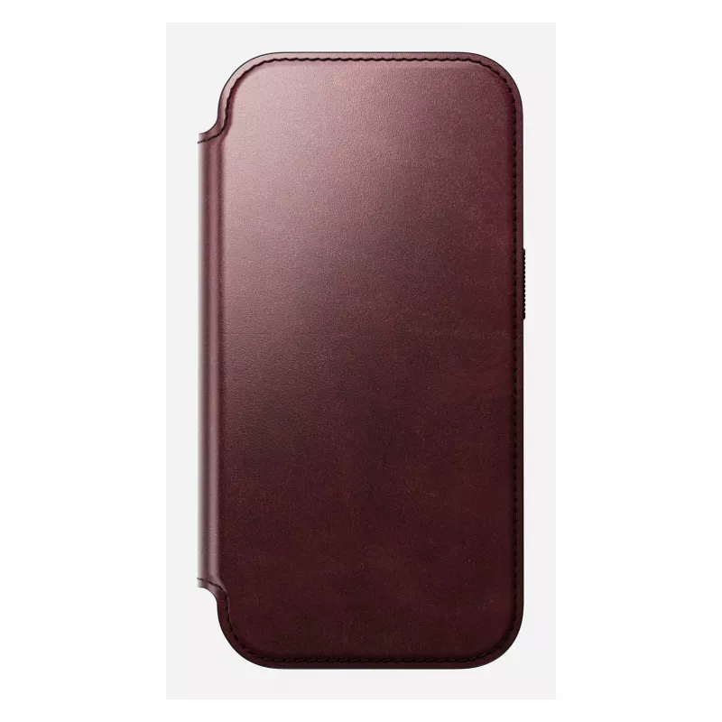 Mobile phone cover Nomad Modern Leather Folio for Apple iPhone 17 Pro, 6.3 inch (16 cm), leather burgundy