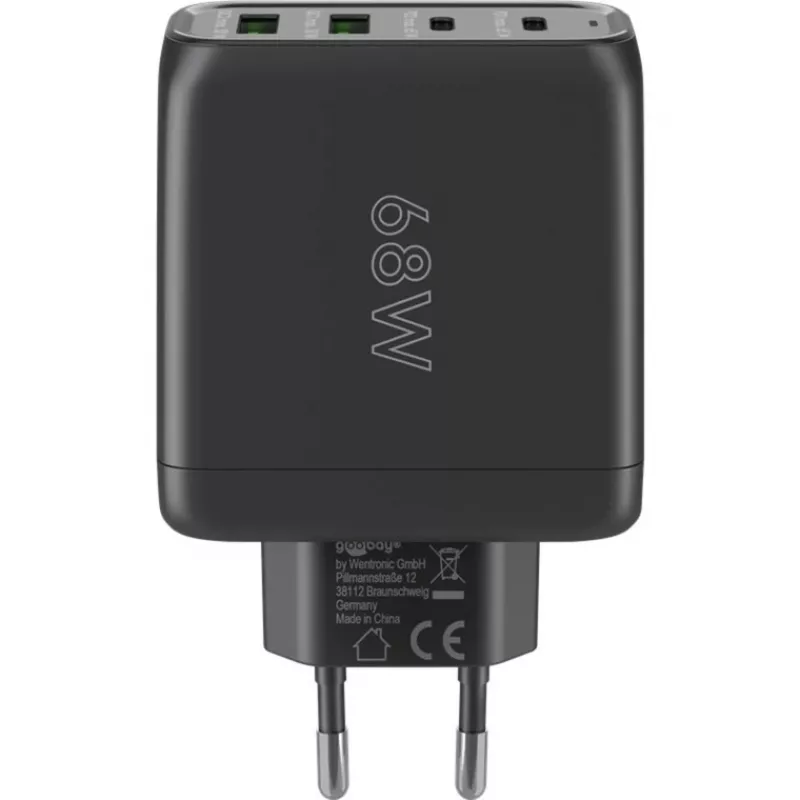 Goobay 64817 Charger for Mobile Devices Headphones - Smartphone - Tablet Black AC Fast Charging Indoor (64817)