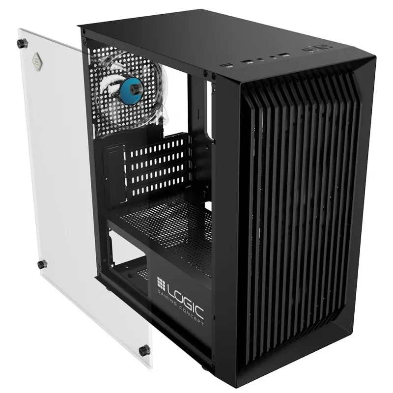 Logic Atos ARGB Mini USB 3.0 Micro Tower Case, Black (AM-ATOS-10-0000000-0002)