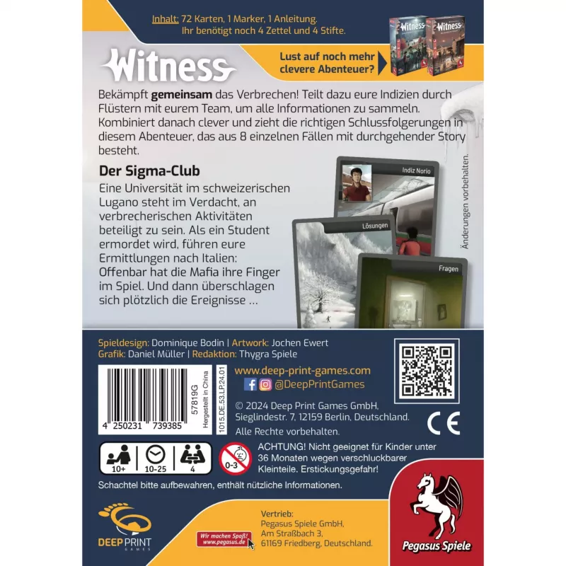 Deep Print Games: Witness - Der Sigma-Club, Puzzle Game