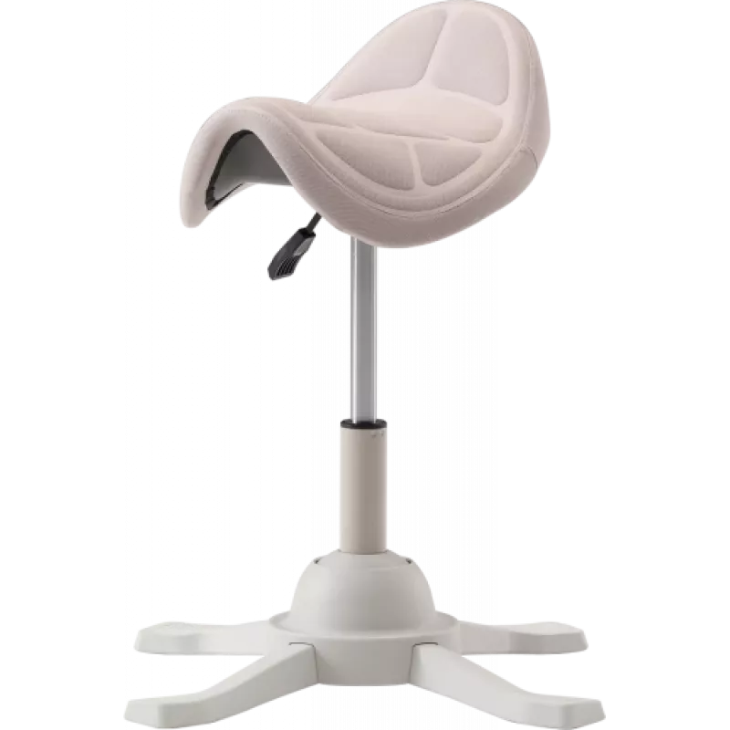 Up Up Toronto ergonomic balance stool White, Ivory fabric, longer gas lift
