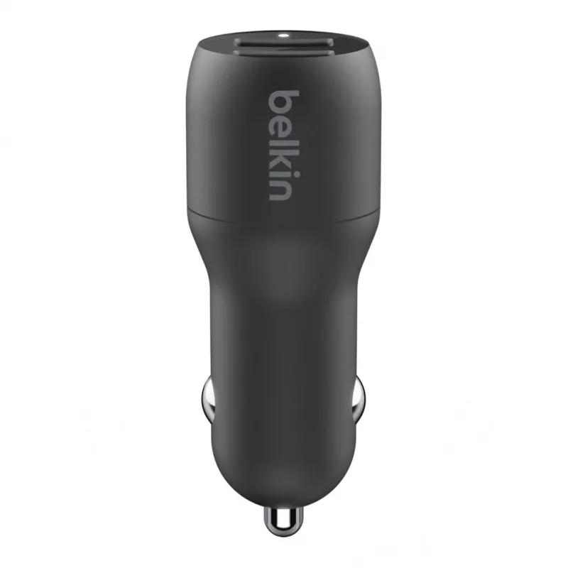 Dual USB-A Car Charger 12W x2 Black