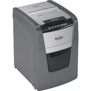 Rexel Optimum Auto+ 100M paper shredder Micro-cut shredding 55 dB 22 cm Black, Grey