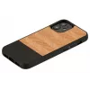 Protective phone case Man and Wood for iPhone 12 mini Herringbone Nero Black