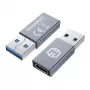 Cable Gender Changer GRAUGEAR G-AD-CTA-10G USB-A to USB-C Silver