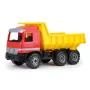 Toy dump truck Lena Actros 62 cm single brown cart