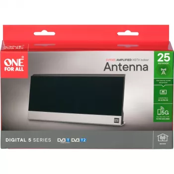 Indoor Antenna One For All SV 9385 DVB-T DVB-T2 Black